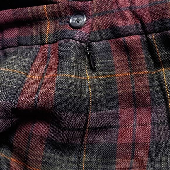 L.L. Bean Women’s Skirt Vintage Clueless Academia Plaid Wool Pleated Made USA M - Picture 7 of 10
